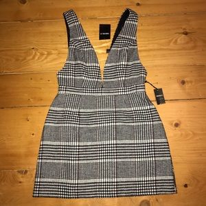 Forever 21 Plaid Pinafore Dress